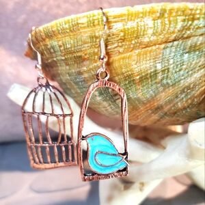 Adorable Bird n Cage Earrings!